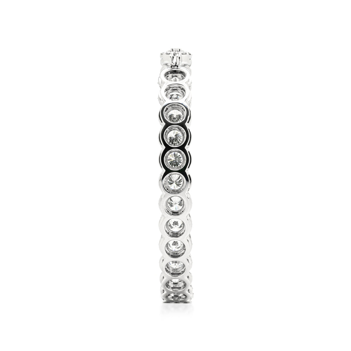 Diamond Halo Hoop Earrings, 18k White Gold